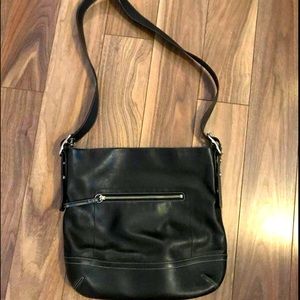 Coach Leather Black Messenger Bag